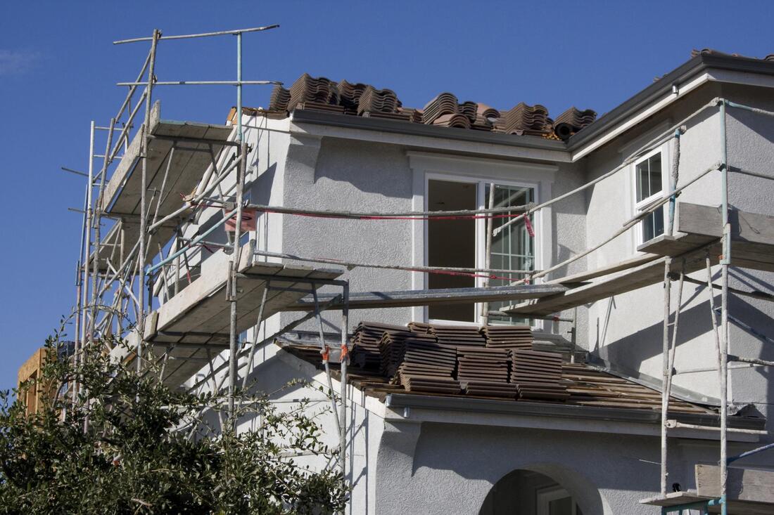 residential roofing in progress